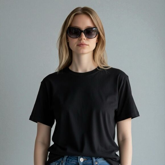 TORY BURCH Sunglasses TY 7094 Black Silver Cat Eye Squares Sunglasses 56[]18 135 - Picture 1 of 8